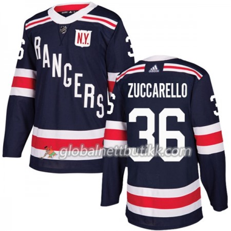 New York Rangers Hockeydrakt Mats Zuccarello 36 2017-2018 2018 Winter Classic Blå Adidas Authentic - Herre